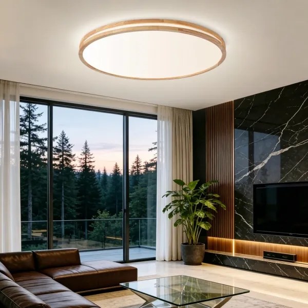 BRILAGI - LED dimmelhető lámpatest MOLINA LED/128W/230V 3000-6000K tölgy, átmérő 100 cm + távirányító
