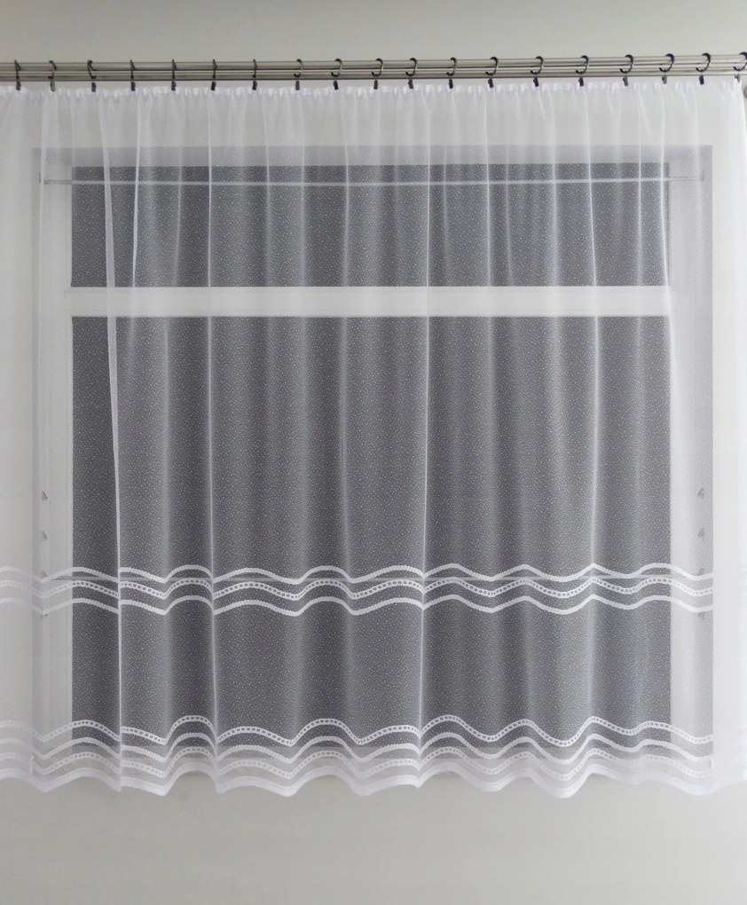 Mg Függöny 1146/1 Fehér 380x130 készre szerelt K szalaggal