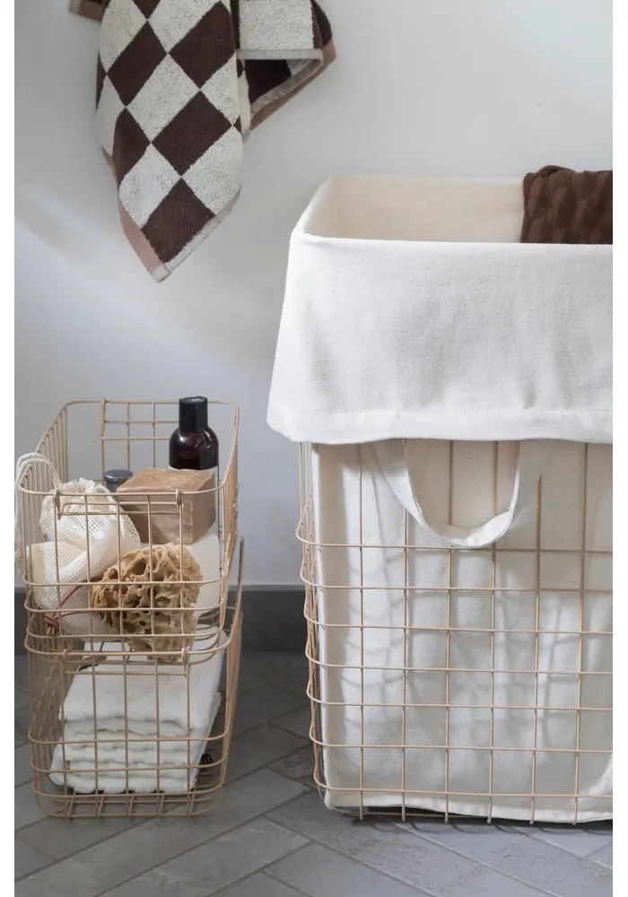 Bézs fém-textil szennyeskosár 64 l Store-It – Mette Ditmer Denmark
