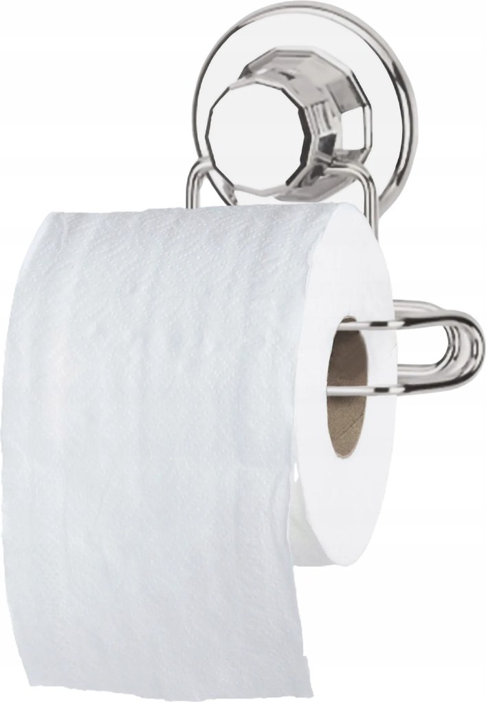 Wc Papír Tartó Ezüst Színű Fürdőszobába, Fém, Masszív, Modern