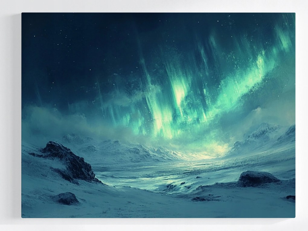 Poszter Kilátás Izland Északi Fény Égbolt 80x60