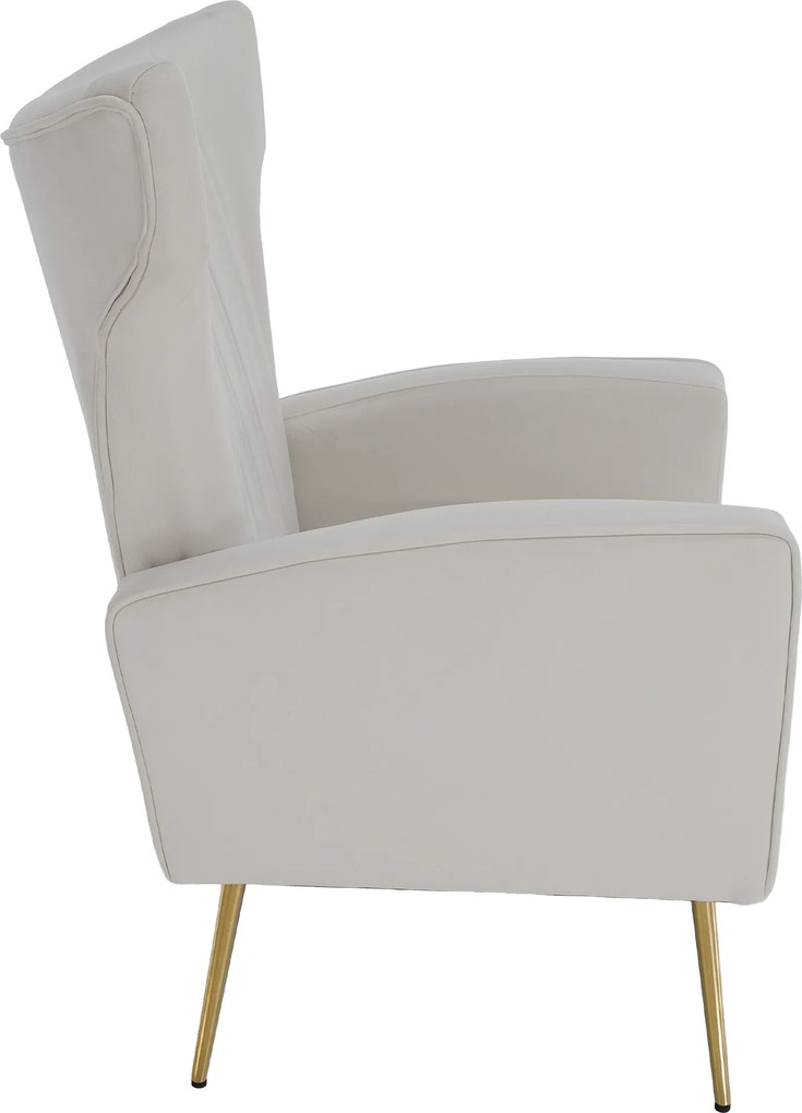 Relaxfotel, bézs Velvet szövet, BARET