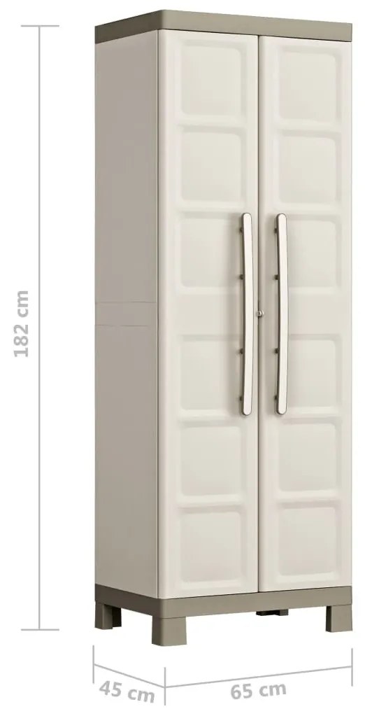 Keter Excellence bézs és tópszínű tárolószekrény polcokkal 182 cm
