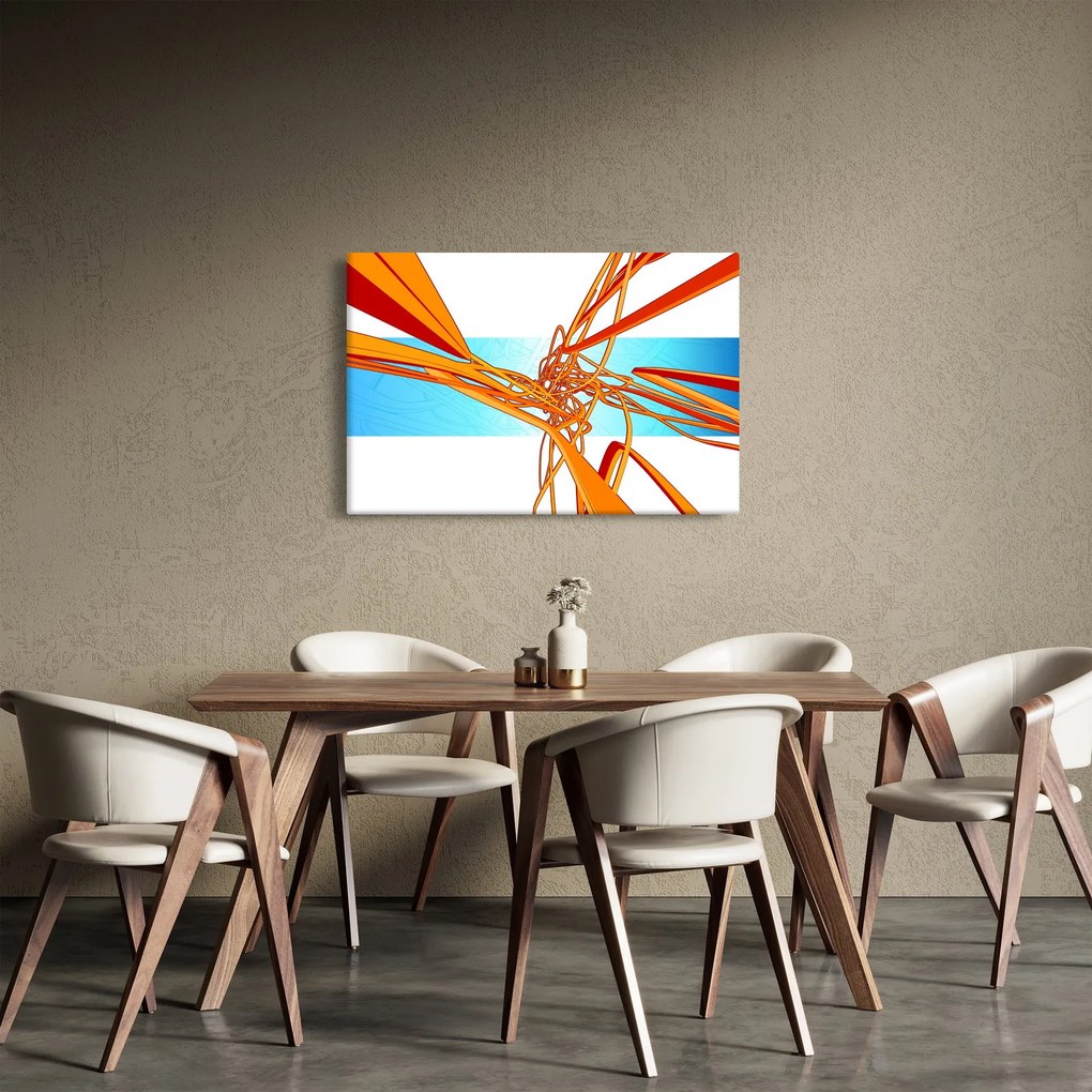 Kép - Összefonódó vonalak, absztrakciók (90x60 cm)