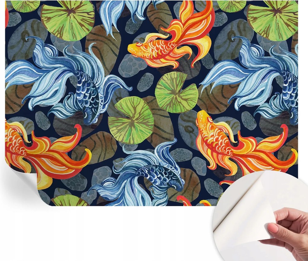 Fotótapéta Fali tapéta Hálószobába és Nappaliba Hal minták 312x219 cm