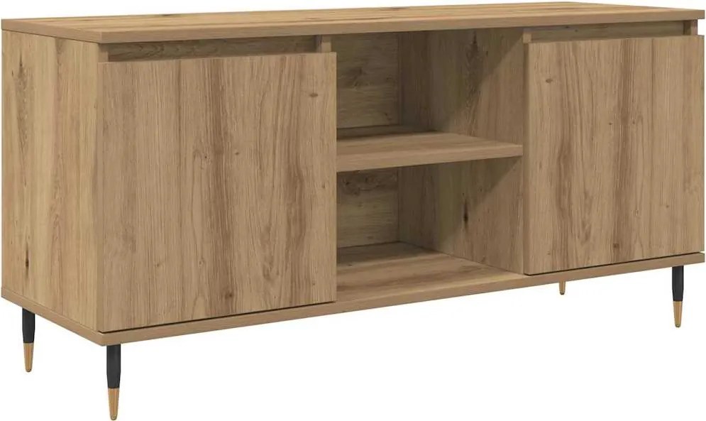vidaXL TV szekrény Artisan tölgy 104 x 35 x 50 cm Faanyag