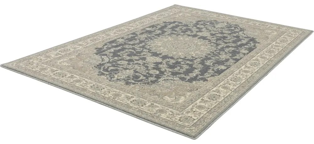 Szürke gyapjú szőnyeg 133x180 cm Beatrice – Agnella