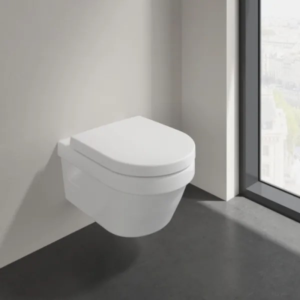 Villeroy & Boch 5684HRR1 - Fali WC SoftClose ülőkével ARCHITECTURA kerámia/fehér