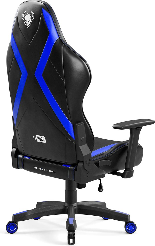 Gamer szék műbőr Normal Size, fekete-kék: Diablo X-Horn 2.0