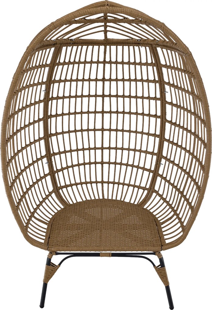 Rattan fotel, természetes/fekete/bézs, KARMEN