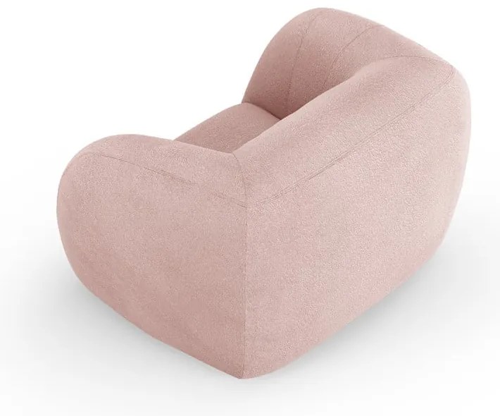 Világos rózsaszín buklé fotel Essen – Cosmopolitan Design