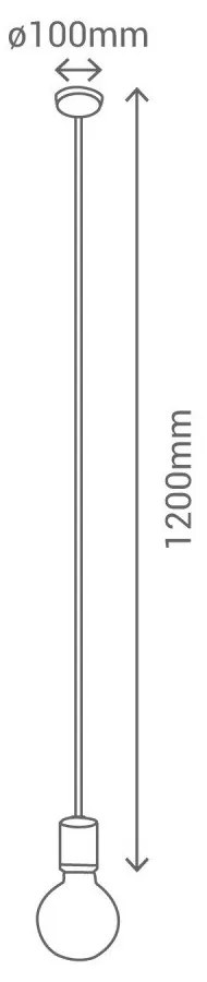 Wood függőlámpa piros vezetékkel - SULION