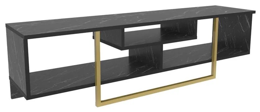 TV szekrény Asal 150 - Black, Gold