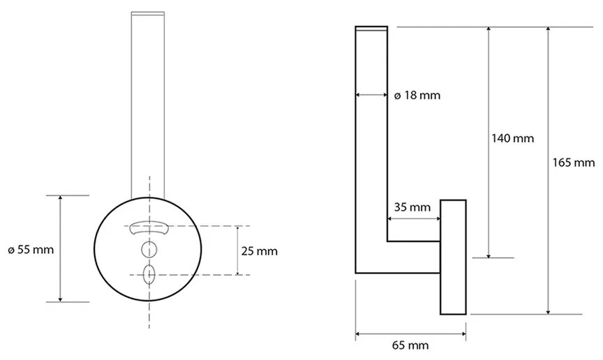 SAPHO XR701 X-Round X-Round WC-papír tartótartalék, ezüst