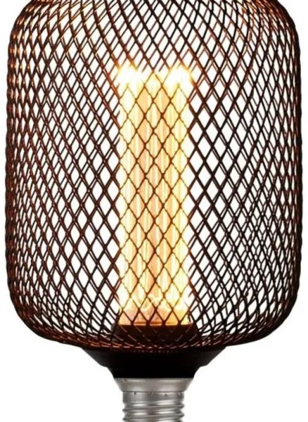 Searchlight 26002BK - LED dekoratív izzó WIRE MESH E27/4,5W/230V 2700K