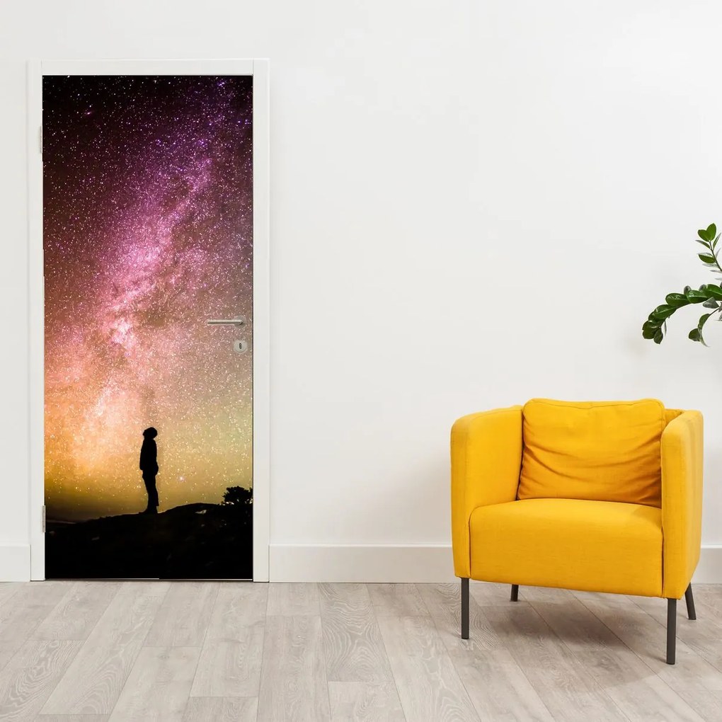 Fotótapéta ajtóra - Csillagokkal teli égbolt (95x205cm)