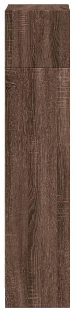 barna tölgy színű szerelt fa könyvszekrény 40 x 24 x 109 cm