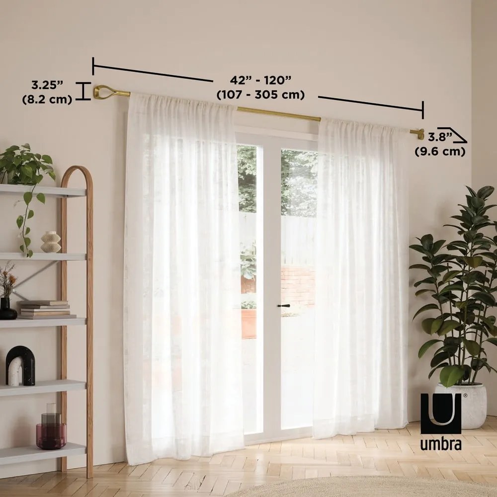 Acél bővíthető függönykarnis 107 - 305 cm Loop – Umbra