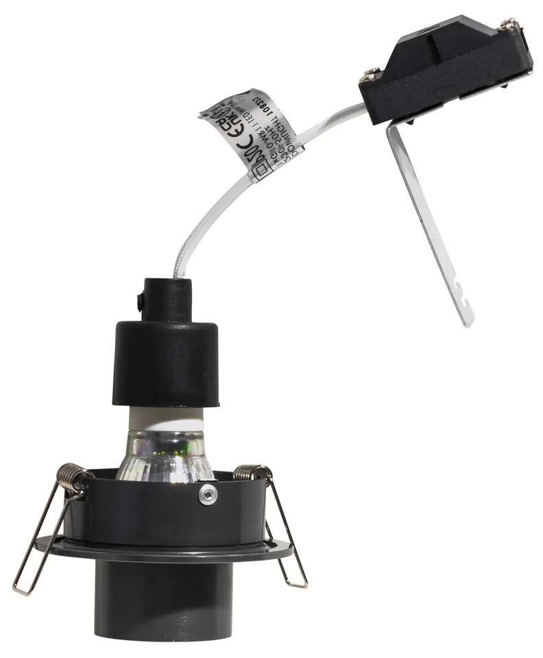 6 darabos süllyesztett spotlámpa készlet fegyverszürke GU10 35mm kerek dönthető - Installa