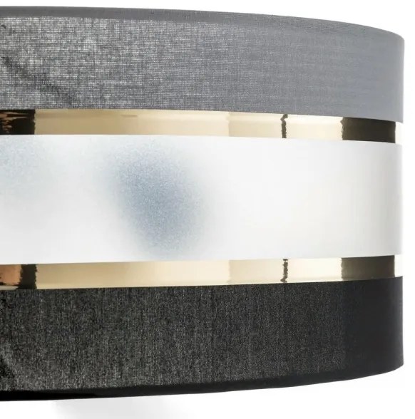 Csillár rúdon HELEN 3xE27/15W/230V fekete/szürke/arany