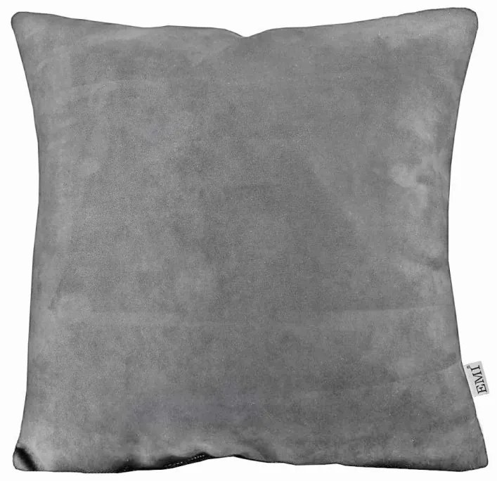 EMI szürke velúr díszpárna, Párna 45x45 cm