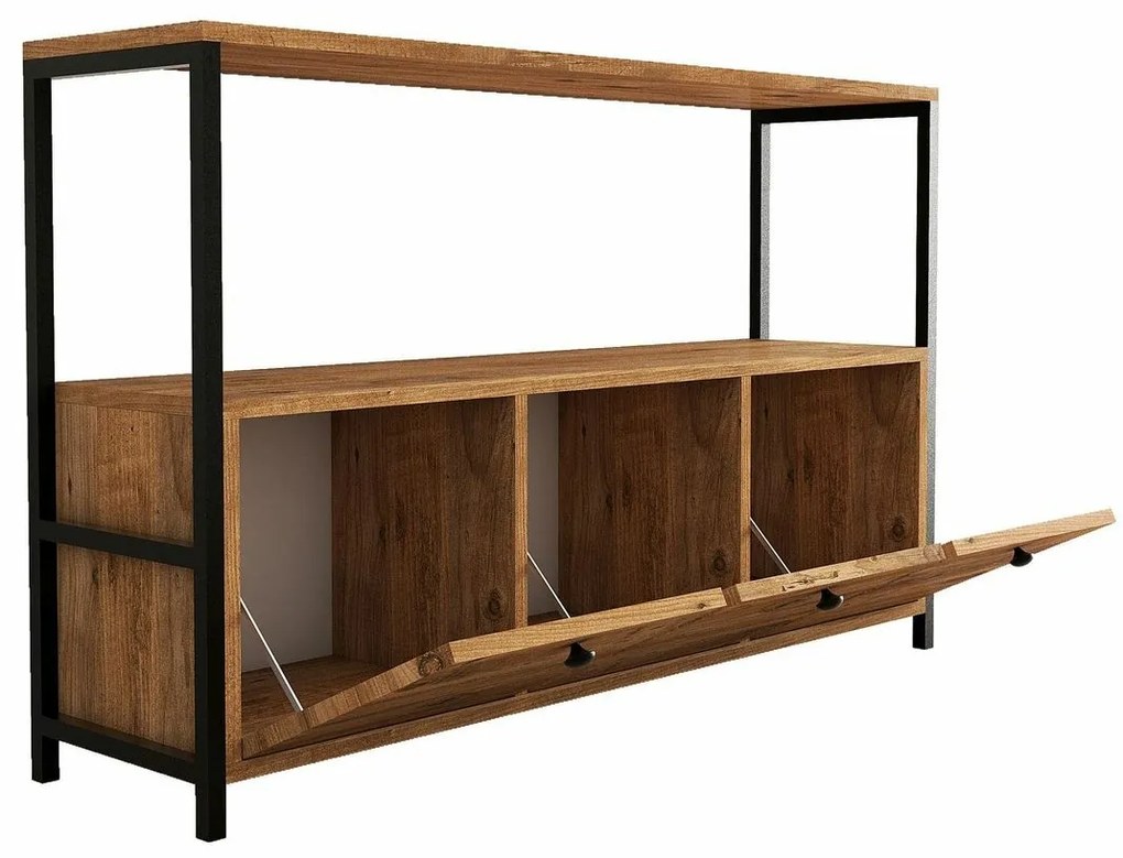 Nero v2 szekrény Atlantic Pine and Black