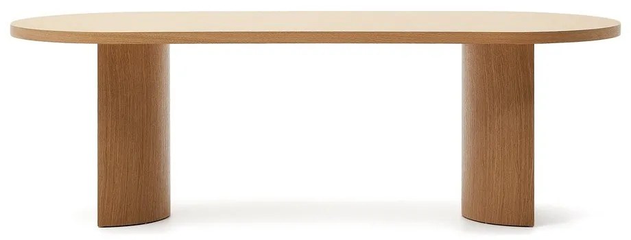 Étkezőasztal tölgyfa dekorral 100x240 cm Nealy – Kave Home