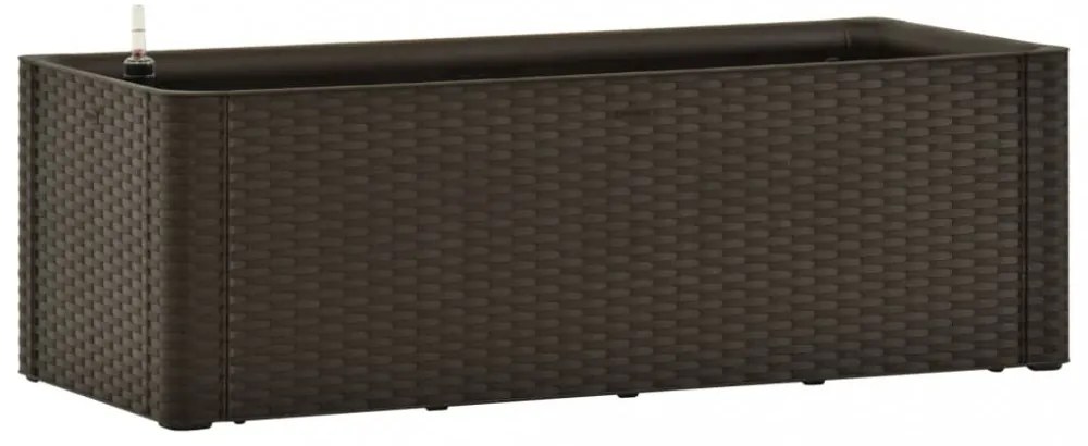 mokkaszínű kerti magaságyás öntözőrendszerrel 100 x 43 x 33 cm