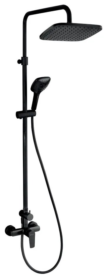 Novaservis - Zuhanygarnitúra csappal METALIA ECO matt fekete