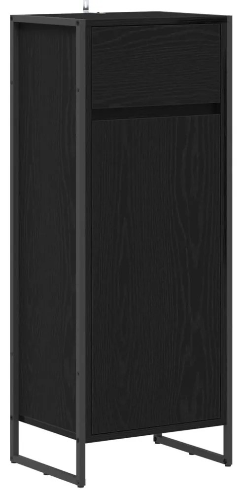 vidaXL Fürdőszoba Székény Fekete tölgy 40 x 30 x 100 cm Faanyag