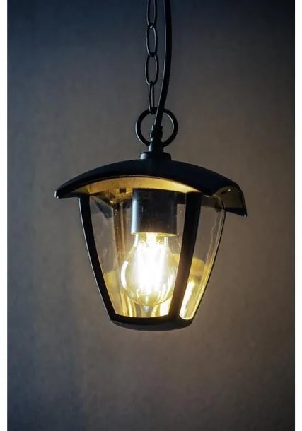 Lámpa Kerti lámpatest MARINA-P, E27, MAX. 20W, IP54, AC220-240V, 50-60Hz, akasztott, fekete