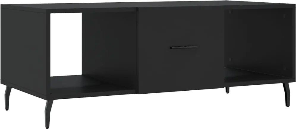 vidaXL fekete szerelt fa dohányzóasztal 102 x 50 x 40 cm