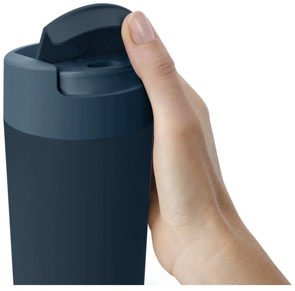 Sötétkék-antracitszürke utazóbögre 450 ml Sipp – Joseph Joseph