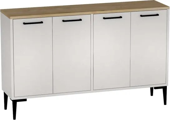 Frezya komód, zafír tölgy-fehér, 120 cm