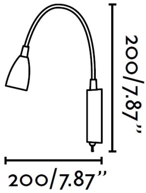 FARO 40994 - Fali lámpa LOKE LED/3W/230V