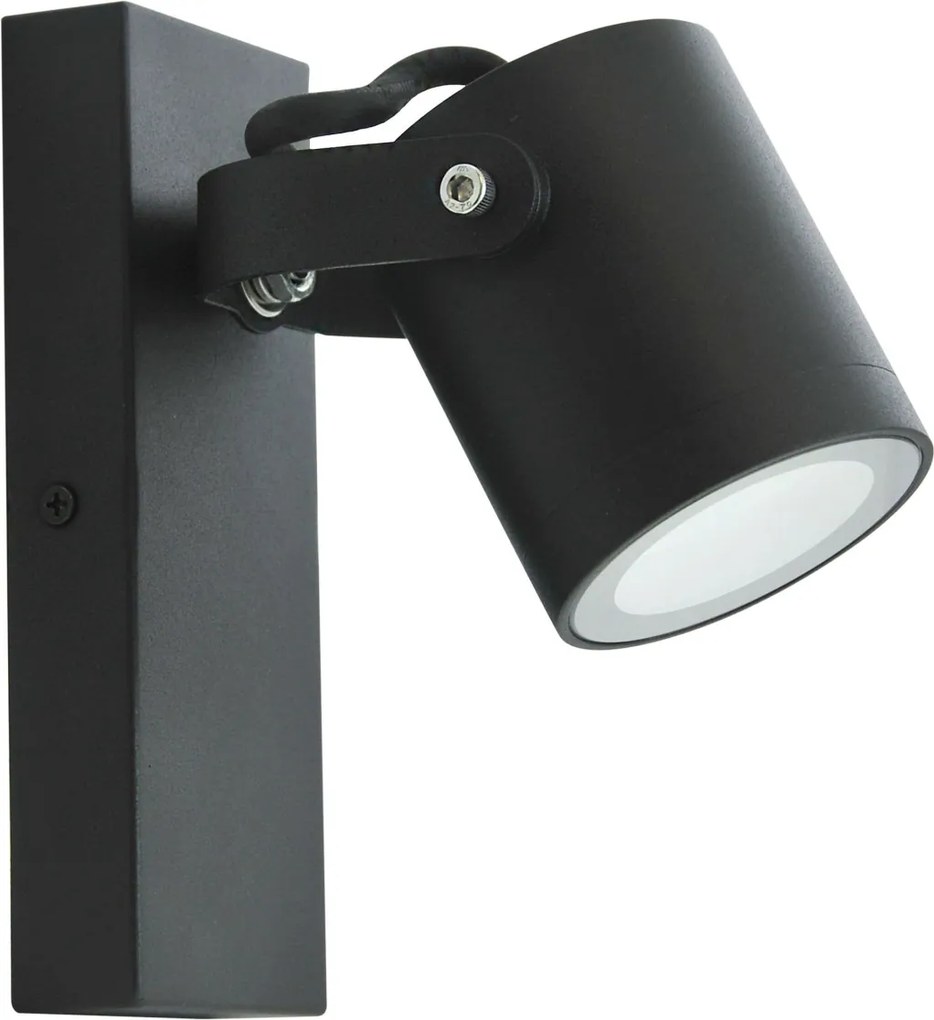 POLUX 311573 PINO Modern Kültéri Fali Lámpa Matt Fekete GU10 IP44