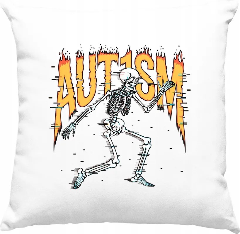 Párna autizmus csontváz mém vicc 4 fehér