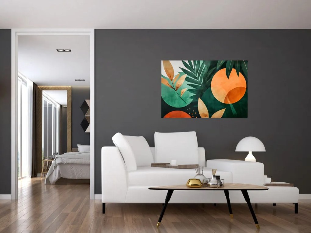 Kép - Geometrikus természeti minták (90x60 cm)