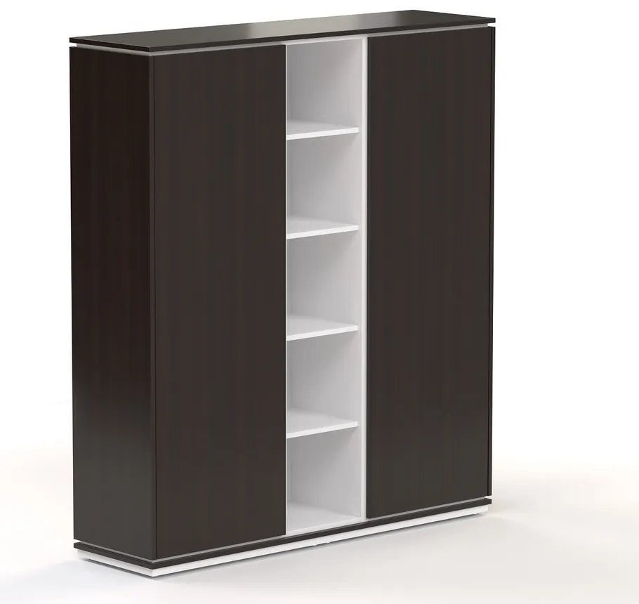 Creator magas szekrény 162,8 x 44,5 x 185,9 cm, fehér / wenge