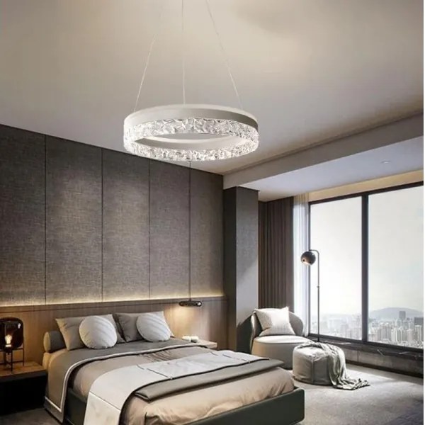 LED dimmelhető csillár zsinóron LED/80W/230V 3000-6500K fehér + távirányítás