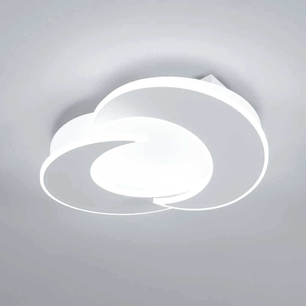 Lampa Sufitowa Led Żyrandol Do Salonu Biały Nowoczesna Ring 36W 6500K