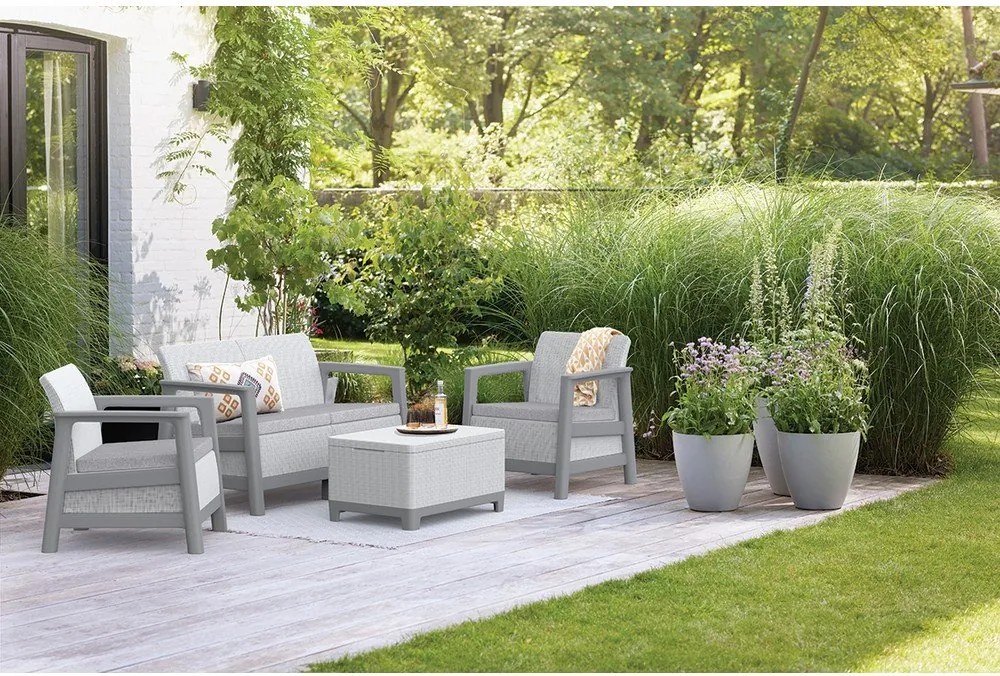 Világosszürke kerti kanapé Scandi Linea – Keter