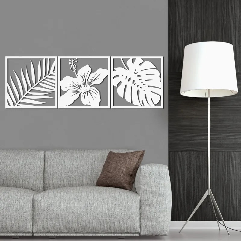 A kép pálmalevél, hibiszkusz virág, monstera levél - NOTURAL
