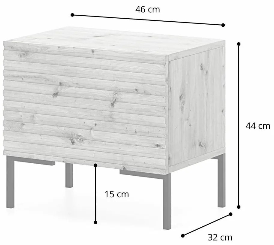 Éjjeliszekrény Lamellito L4 (fekete + arany). 1098838
