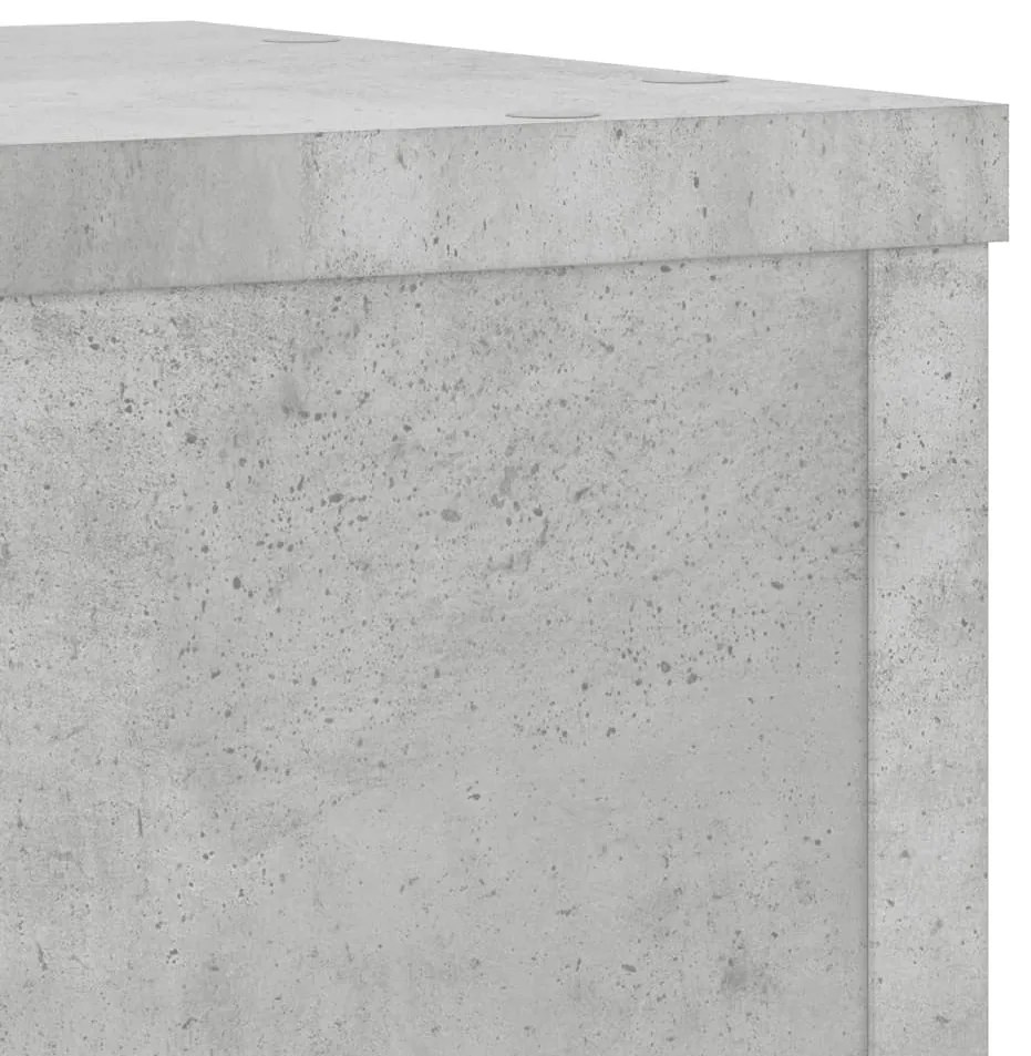 2 db betonszürke szerelt fa növénytartó állvány 25 x 25 x 35 cm