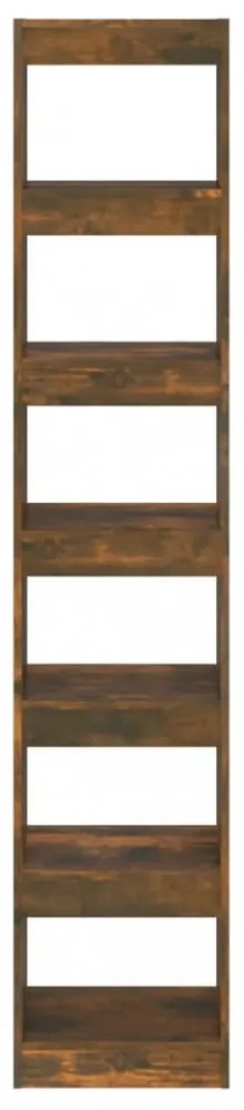 füstös tölgy színű könyvszekrény/térelválasztó 40x30x198 cm