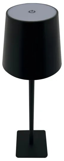LED érintős asztali lámpa, állítható fényerő, 5W, 5V USB, 1200 mAh, fekete