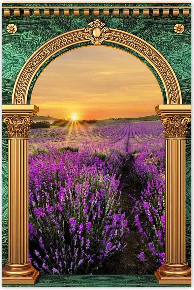 Poszterek 80x120 Levendula naplemente