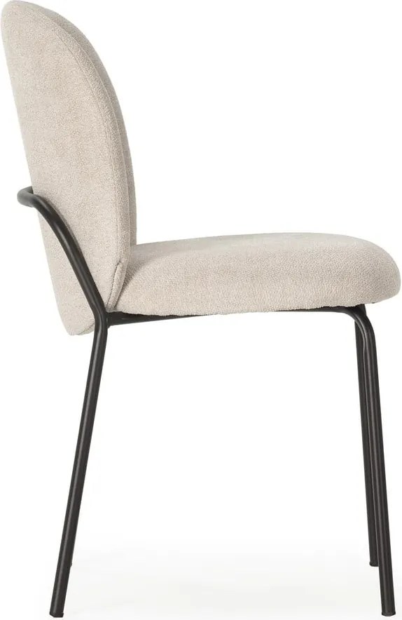 Fekete-krémszínű étkezőszék szett 4 db-os Daia – Marckeric