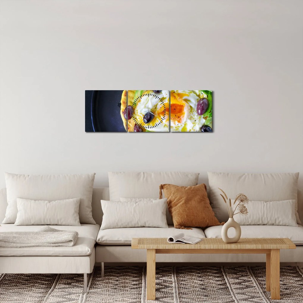 Egészséges palacsinta képe (órával) (90x30 cm)